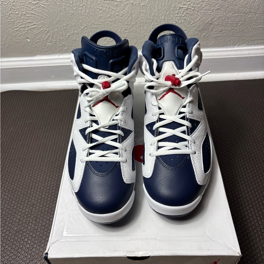 Nike Kids Navy White Red Retro Basketball Sneakers